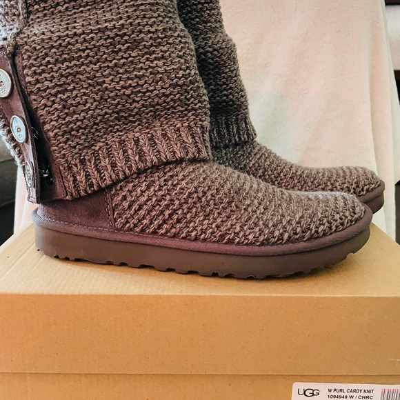 Ugg Shoes | Ugg Classic Knit Cardy Boots Sz 8 | Color: Gray | Size: 8 | Gaby3727's Closet